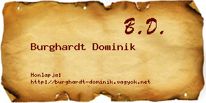 Burghardt Dominik névjegykártya
