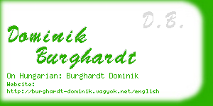 dominik burghardt business card